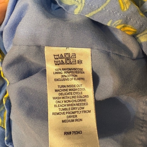 Tommy Bahama Blue and Yellow Floral Romper - Picture 5 of 5